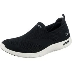 Skechers Arch Fit Refine Don't Go Sportliche Slipper - Schwarz