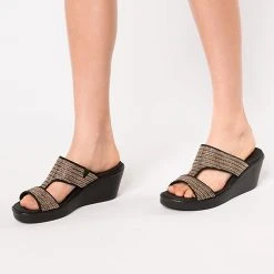 Skechers Rumble On Bling Gal Pantoletten - Schwarz-kombi -Skechers shop 18208625 02