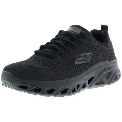 Skechers 232168/BBK Glide-Step Sport-Wave Heat Herren Sneaker Turnschuhe Sportschuhe Schwarz - Schwarz