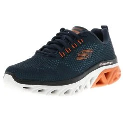 Skechers 232270/NVOR Glide-Step Sport-Wave Heat Herren Sneaker Turnschuhe Sportschuhe Blau/orange - Blau