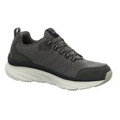 Skechers Herren Sneaker Schuhe D`Lux Walker Sneaker Sport Halbschuhe Leder-/Textilkombination Uni Sneakers Low - Grün -Skechers shop 23030786 04