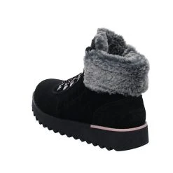 Skechers Damen Schuhe Outdoor Mountain Kiss Schnürboots Wandern Trekking Bergsteigerösen Veloursleder Uni Outdoorschuhe - Schwarz -Skechers shop 23448567 05