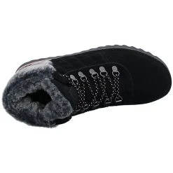 Skechers Damen Schuhe Outdoor Mountain Kiss Schnürboots Wandern Trekking Bergsteigerösen Veloursleder Uni Outdoorschuhe - Schwarz -Skechers shop 23448567 06