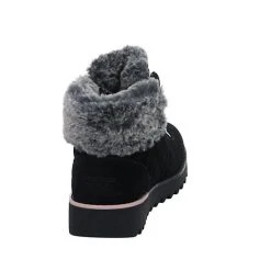 Skechers Damen Schuhe Outdoor Mountain Kiss Schnürboots Wandern Trekking Bergsteigerösen Veloursleder Uni Outdoorschuhe - Schwarz -Skechers shop 23448567 09