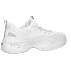 Skechers Damen Schnürhalbschuhe D' Lite 4.0 Fresh Diva Sneaker Freizeit Sport Schuhe Leder-/Textilkombination Gemustert Schnürschuhe - Weiß -Skechers shop 26457383 05