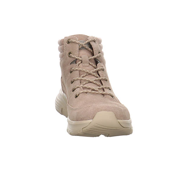 Skechers Damen Stiefeletten Schuhe Arch Fit Boots Elegant Freizeit Leder-/Textilkombination Uni Schnürstiefeletten - Taupe 5 Skechers Damen Stiefeletten Schuhe Arch Fit Boots Elegant Freizeit Leder-/Textilkombination Uni Schnürstiefeletten - Taupe – Bild 3
