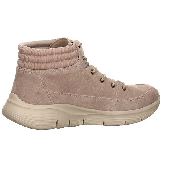 Skechers Damen Stiefeletten Schuhe Arch Fit Boots Elegant Freizeit Leder-/Textilkombination Uni Schnürstiefeletten - Taupe 7 Skechers Damen Stiefeletten Schuhe Arch Fit Boots Elegant Freizeit Leder-/Textilkombination Uni Schnürstiefeletten - Taupe – Bild 5