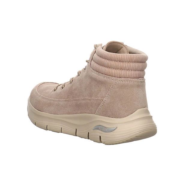 Skechers Damen Stiefeletten Schuhe Arch Fit Boots Elegant Freizeit Leder-/Textilkombination Uni Schnürstiefeletten - Taupe 9 Skechers Damen Stiefeletten Schuhe Arch Fit Boots Elegant Freizeit Leder-/Textilkombination Uni Schnürstiefeletten - Taupe – Bild 7