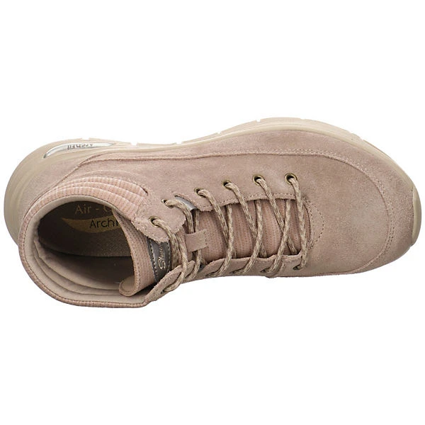 Skechers Damen Stiefeletten Schuhe Arch Fit Boots Elegant Freizeit Leder-/Textilkombination Uni Schnürstiefeletten - Taupe 10 Skechers Damen Stiefeletten Schuhe Arch Fit Boots Elegant Freizeit Leder-/Textilkombination Uni Schnürstiefeletten - Taupe – Bild 8
